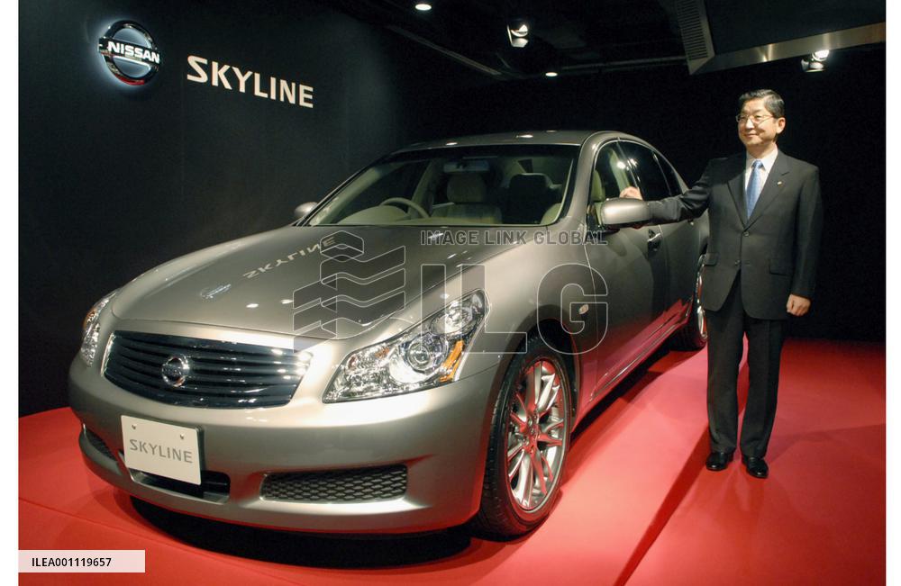 Nissan rolls out all-new Skyline sedan in Japan