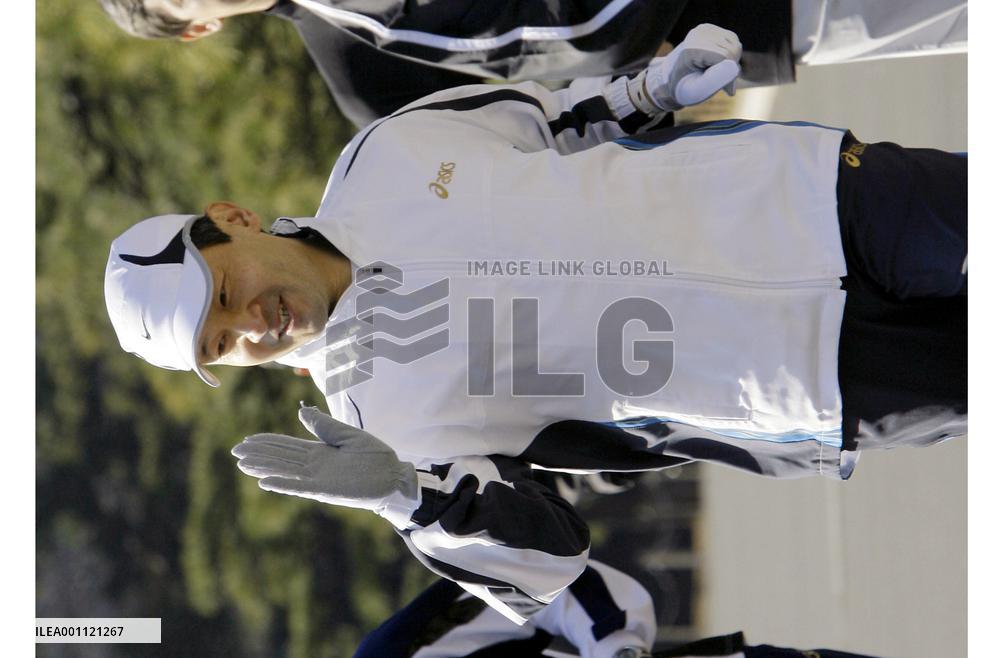 Crown Prince Naruhito jogs around the Imperial Palace