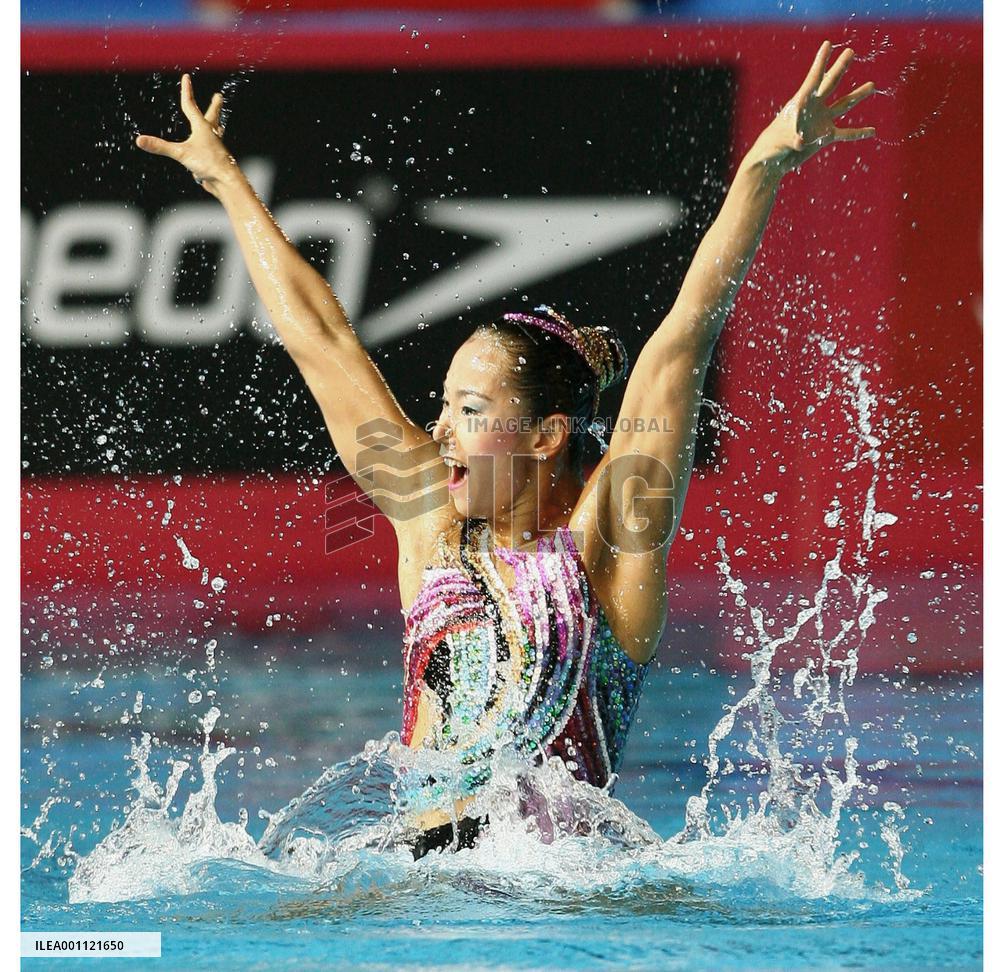 Harada wins bronze in solo technical synchro routine