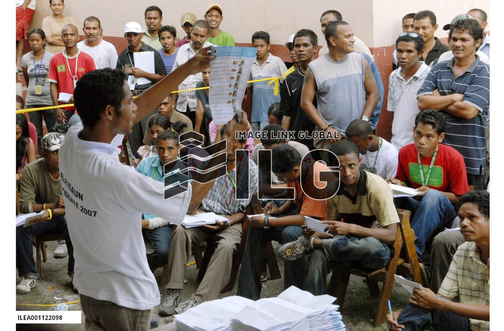 E. Timorese vote to elect new president