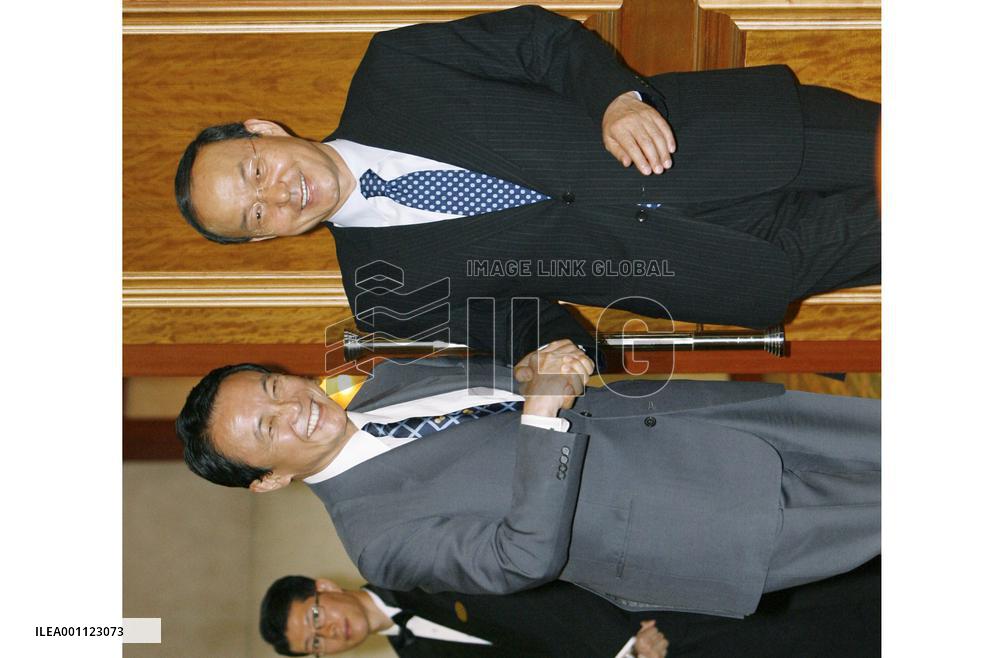 Aso, Song agree on sea zone talks in June