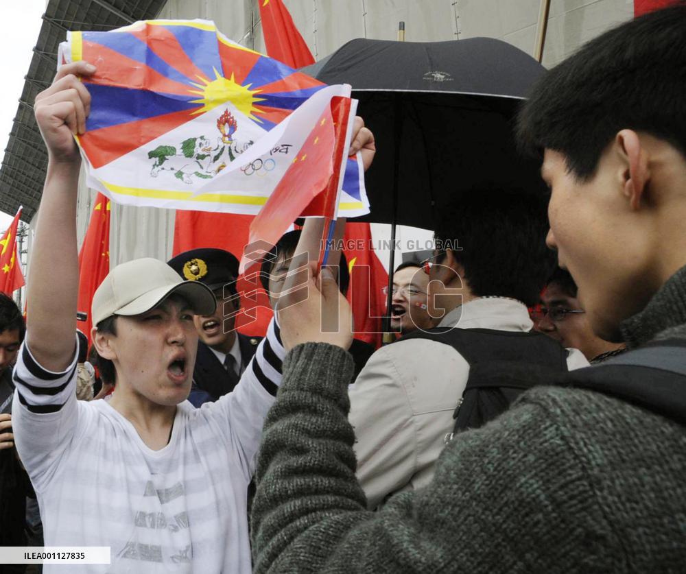 Beijing Olympic torch relay held in Nagano