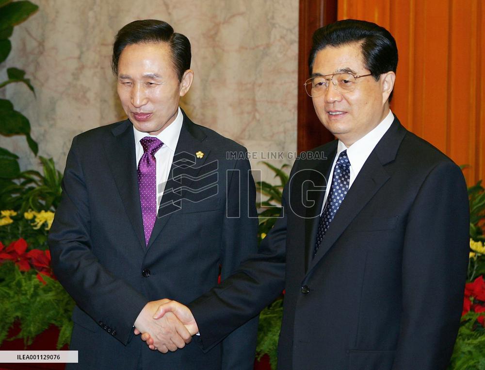 Olympics diplomacy: Hu Jintao meets S. Korean President Lee