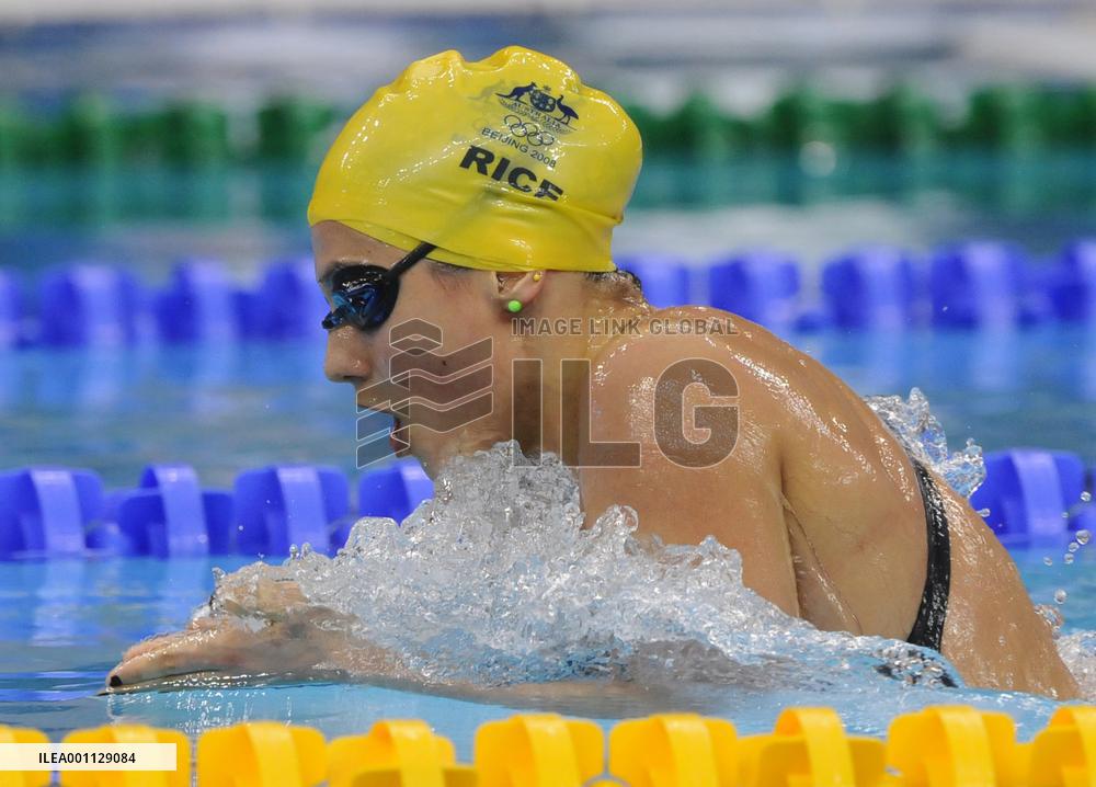 Rice sets world mark in winning women's 400m individual medley