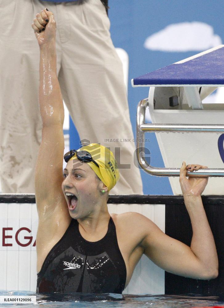 Rice sets world mark in winning women's 400m individual medley