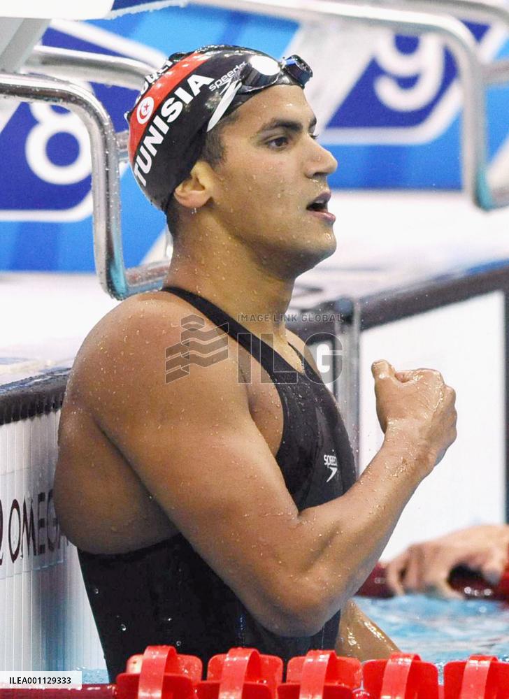 Tunisia's Mellouli wins men's 1,500-meter freestyle swimming