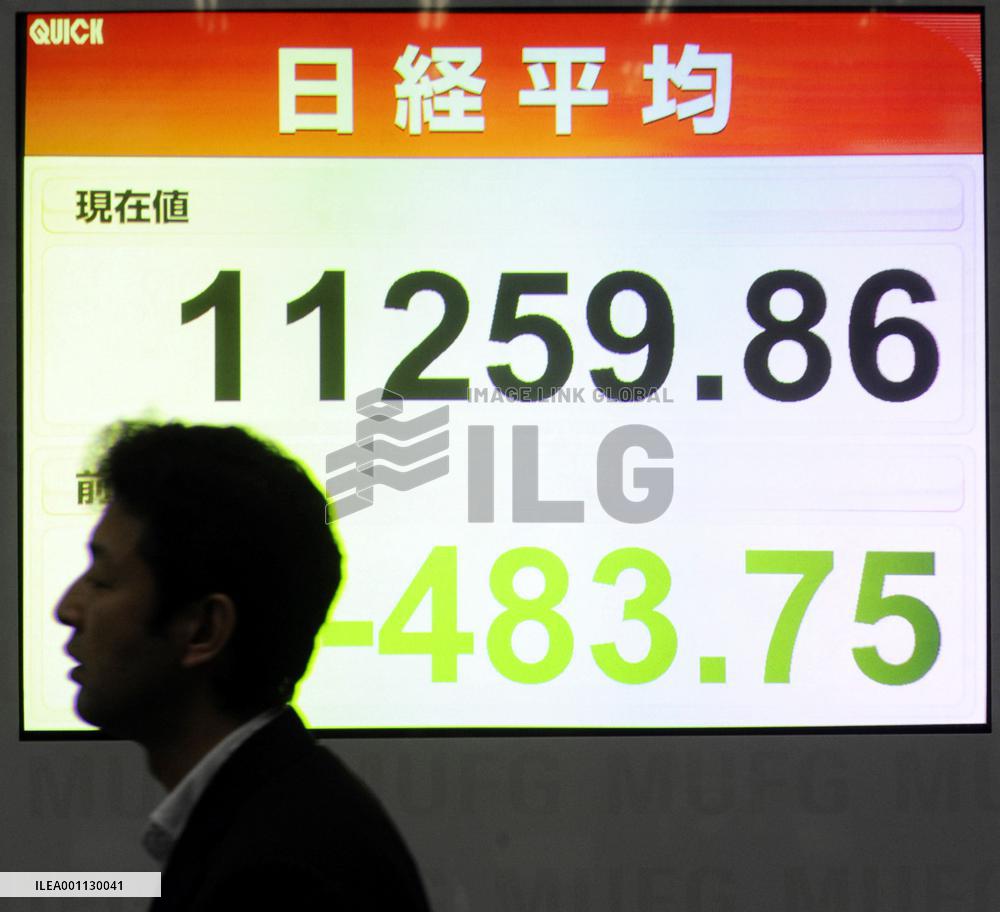 Tokyo stocks dive following Wall St. plunge