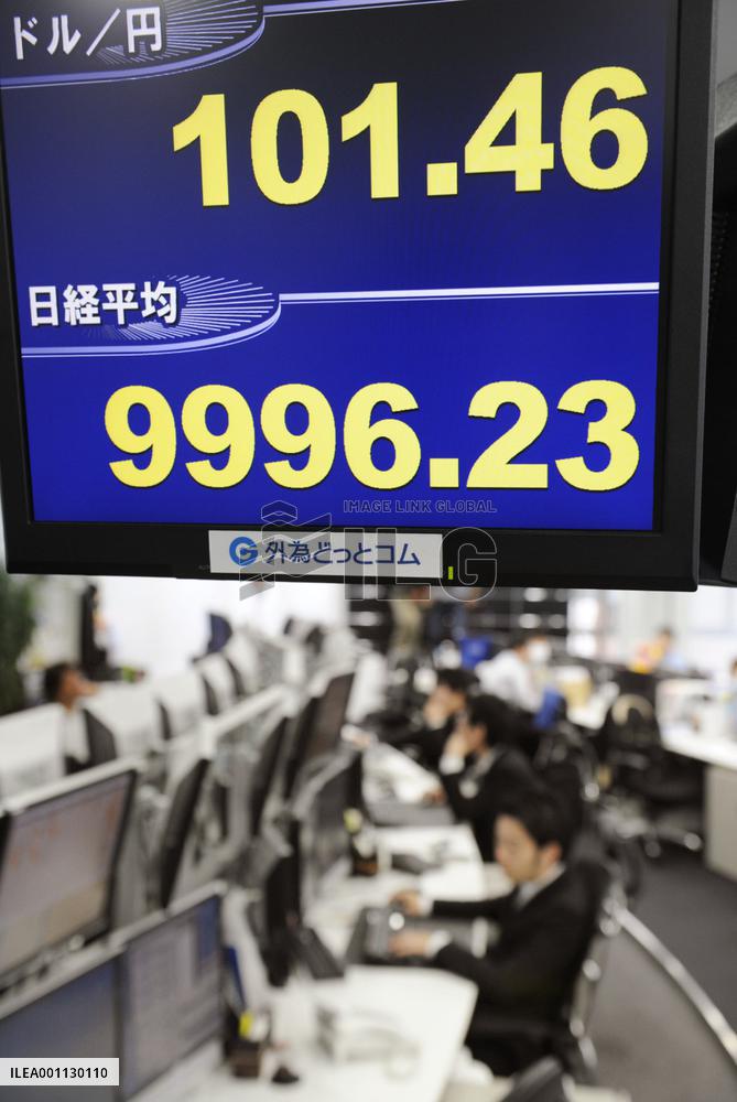 Nikkei falls below 10,000 mark for 1st time since Dec. 2003