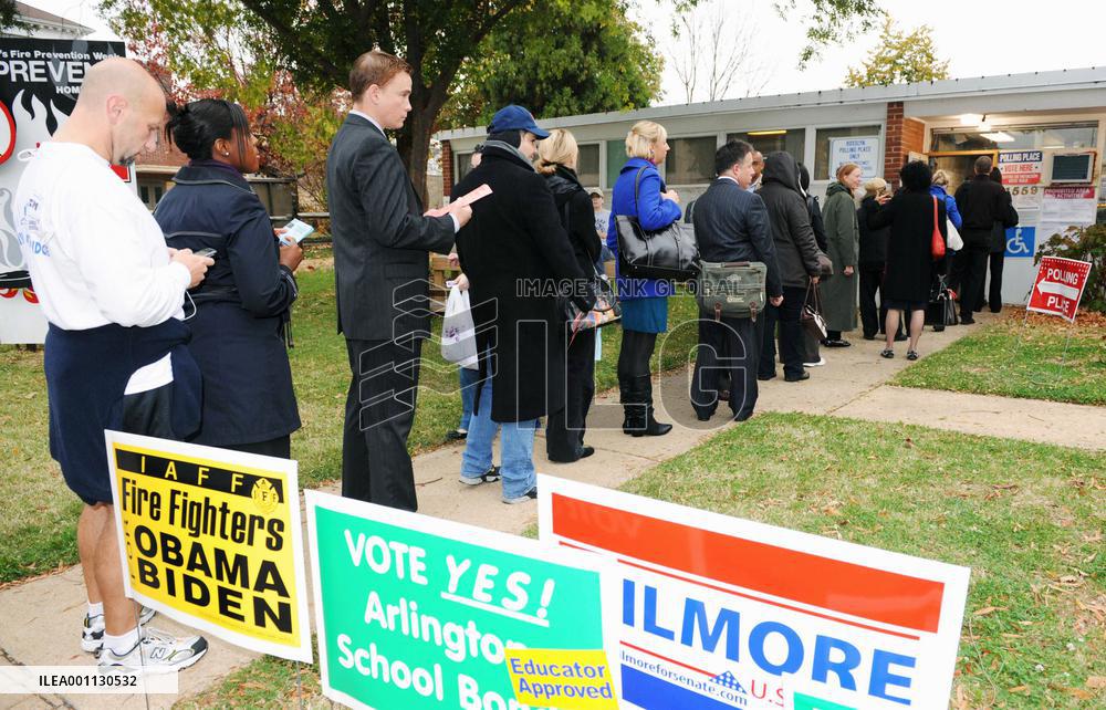 Voters cast ballots in U.S presidential election