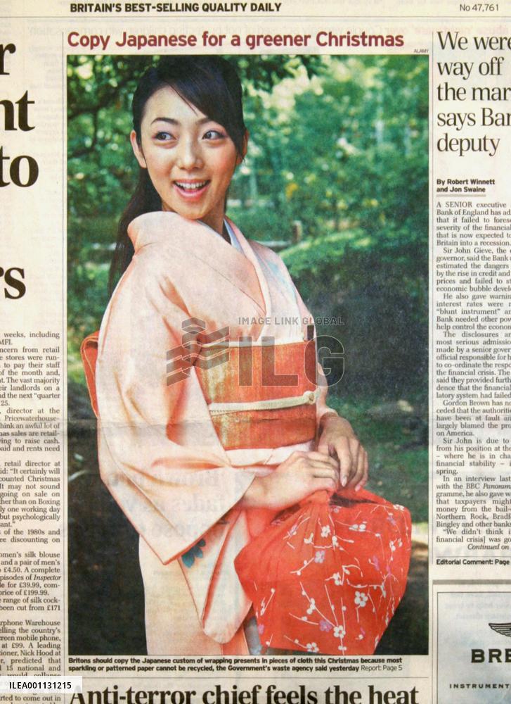 Britons urged to wrap their Christmas presents Japanese-style