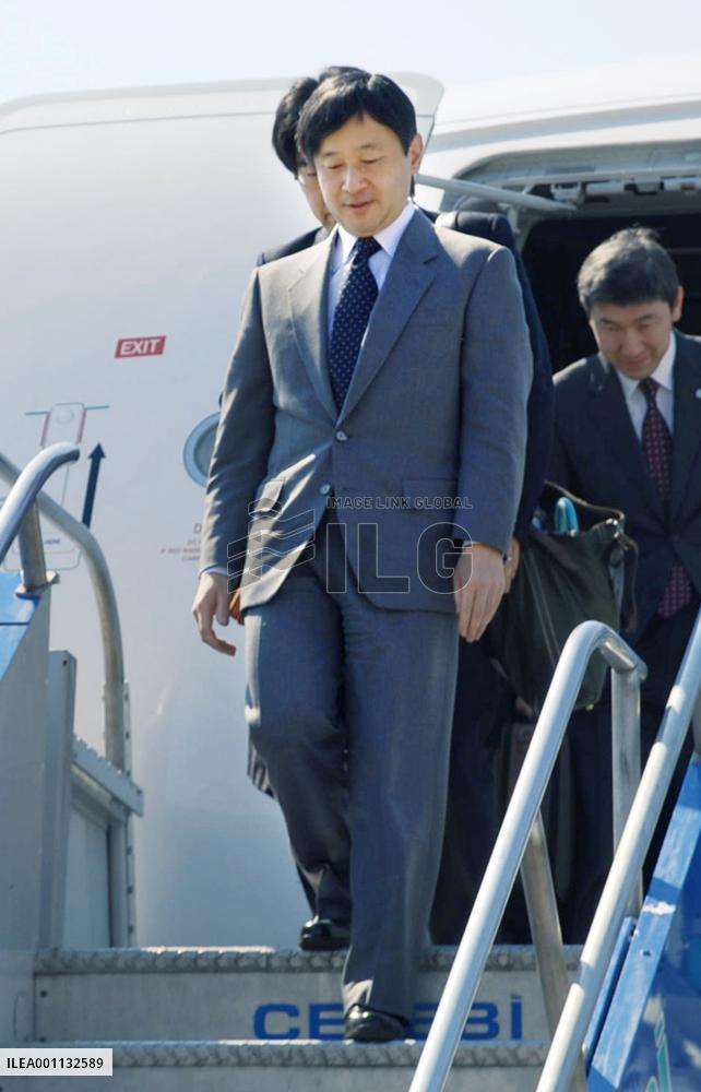 Japan's crown prince arrives in Turkey to attend water forum