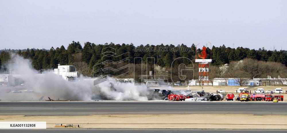 FedEx plane crash lands at Narita airport, bursts into flames