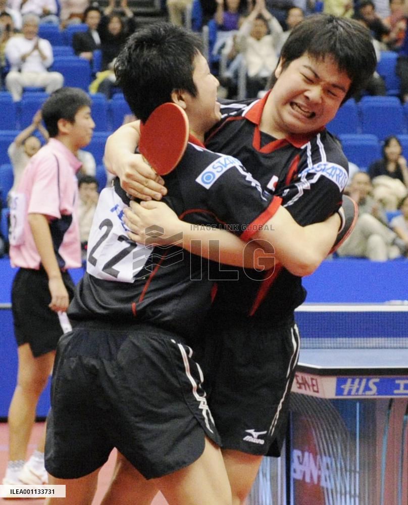 Mizutani, Kishikawa advance to semifinals in men's doubles