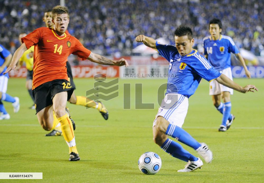 Japan vs Belgium in 3-nation Kirin Cup soccer tournament