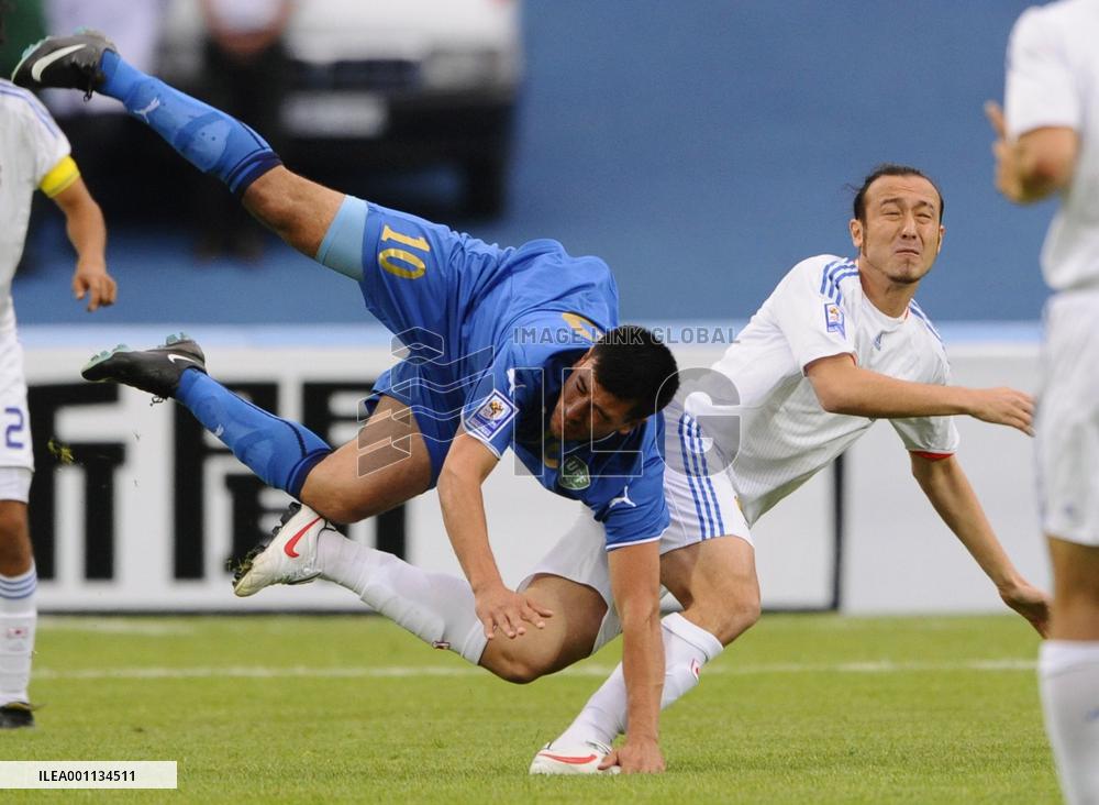 Japan against Uzbekistan in 2010 World Cup qualifying match