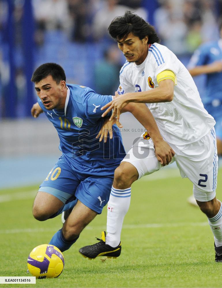 Japan against Uzbekistan in 2010 World Cup qualifying match