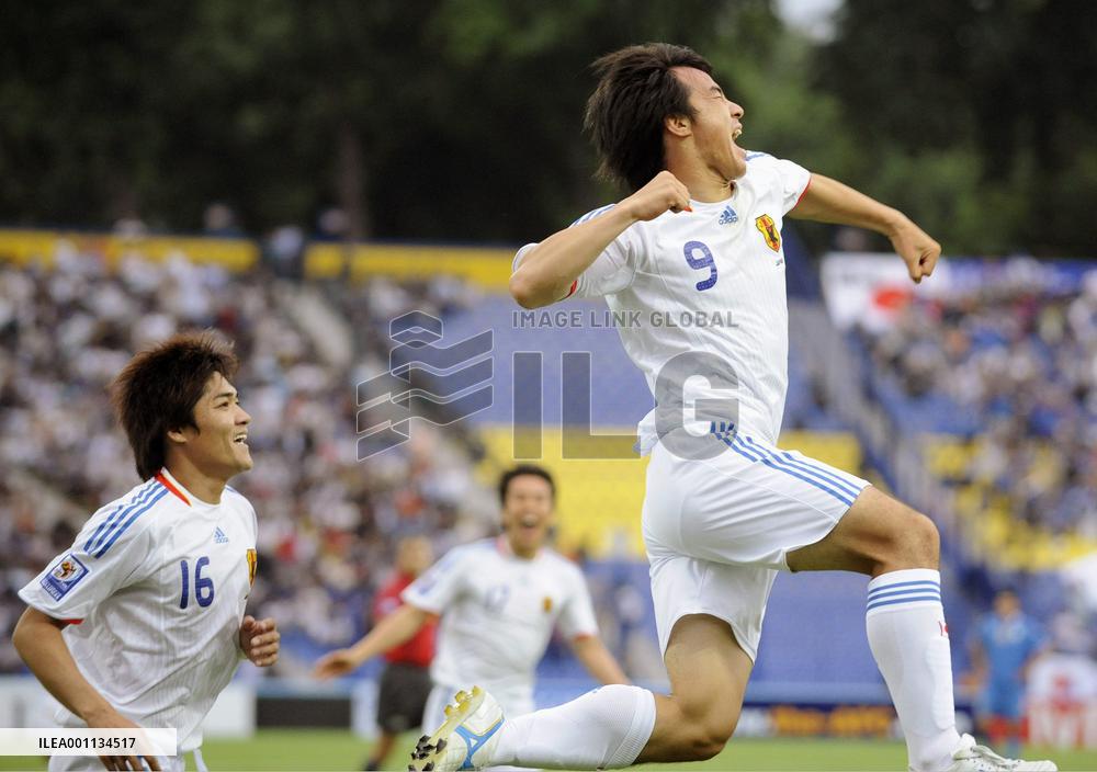 Japan against Uzbekistan in 2010 World Cup qualifying match