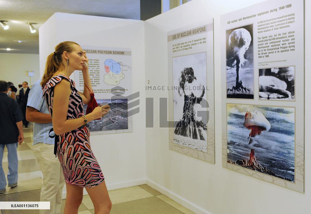 Japan, Kazakhstan put on 'Against Nuclear Arms' exhibit at U.N.