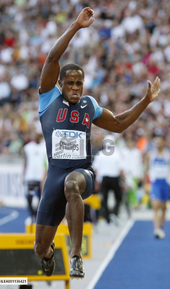 American Phillips wins men's long jump at world championships