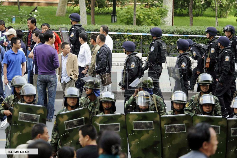 People, police in Urumqi