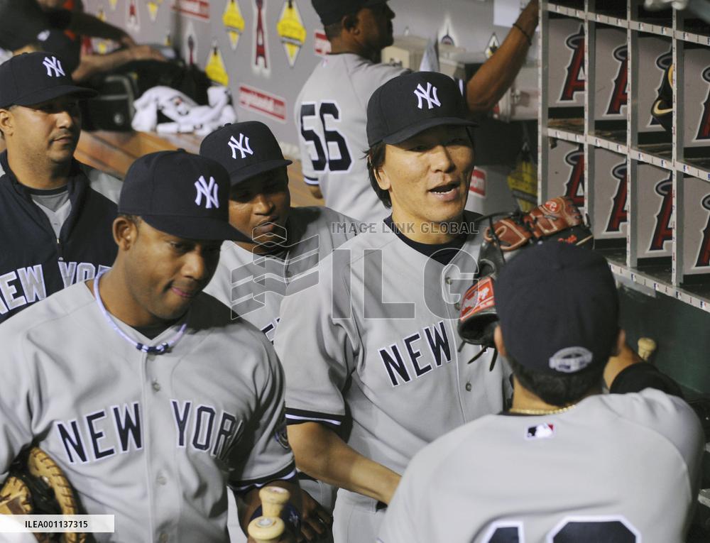 Yankees Matsui hits homer vs Angels