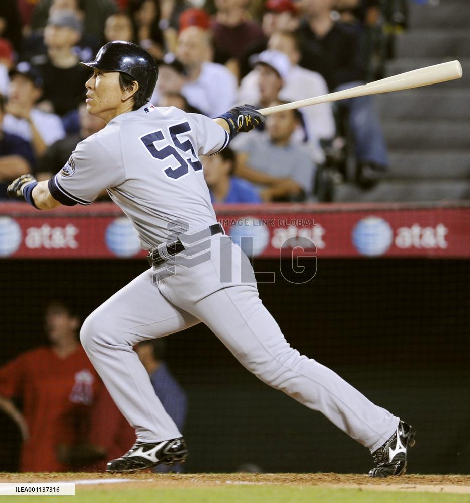 Yankees Matsui hits homer vs Angels