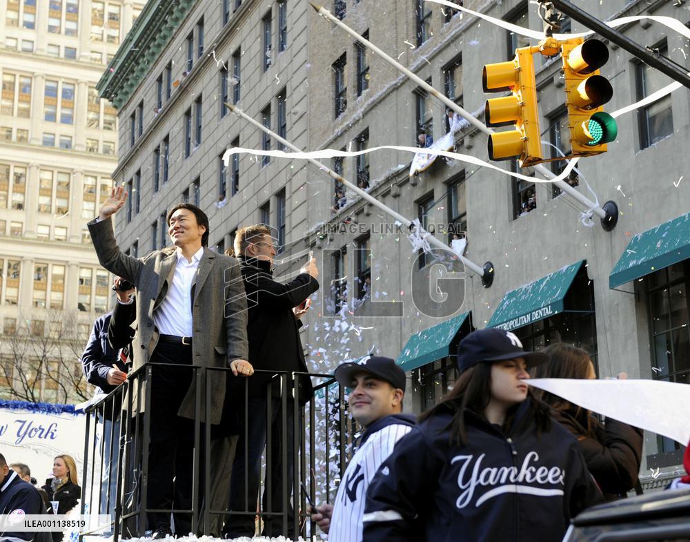 N.Y. Yankees World Series victory parade in N.Y.