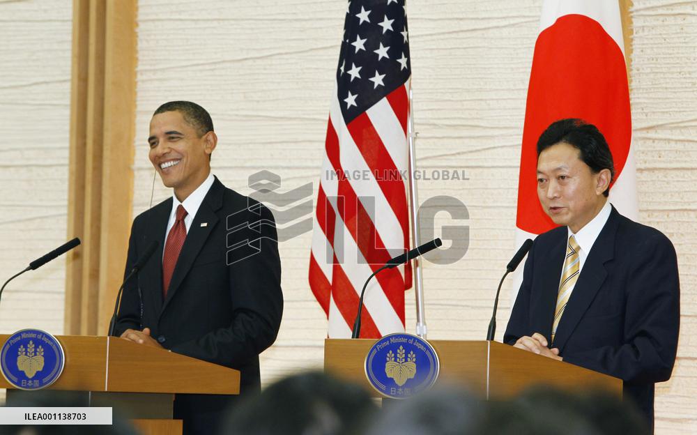 Hatoyama, Obama meet, vow stronger ties