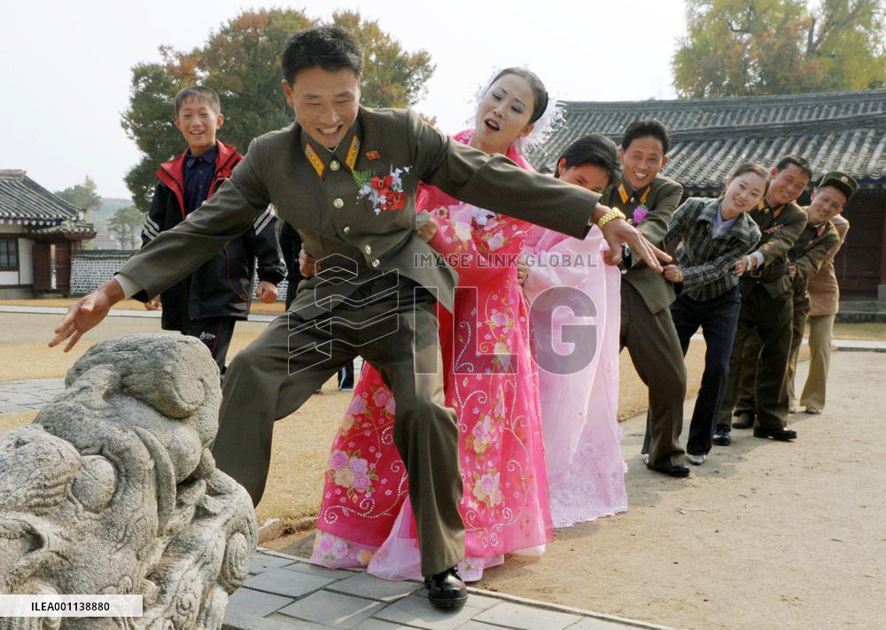 Newlywed couple in Kaesong