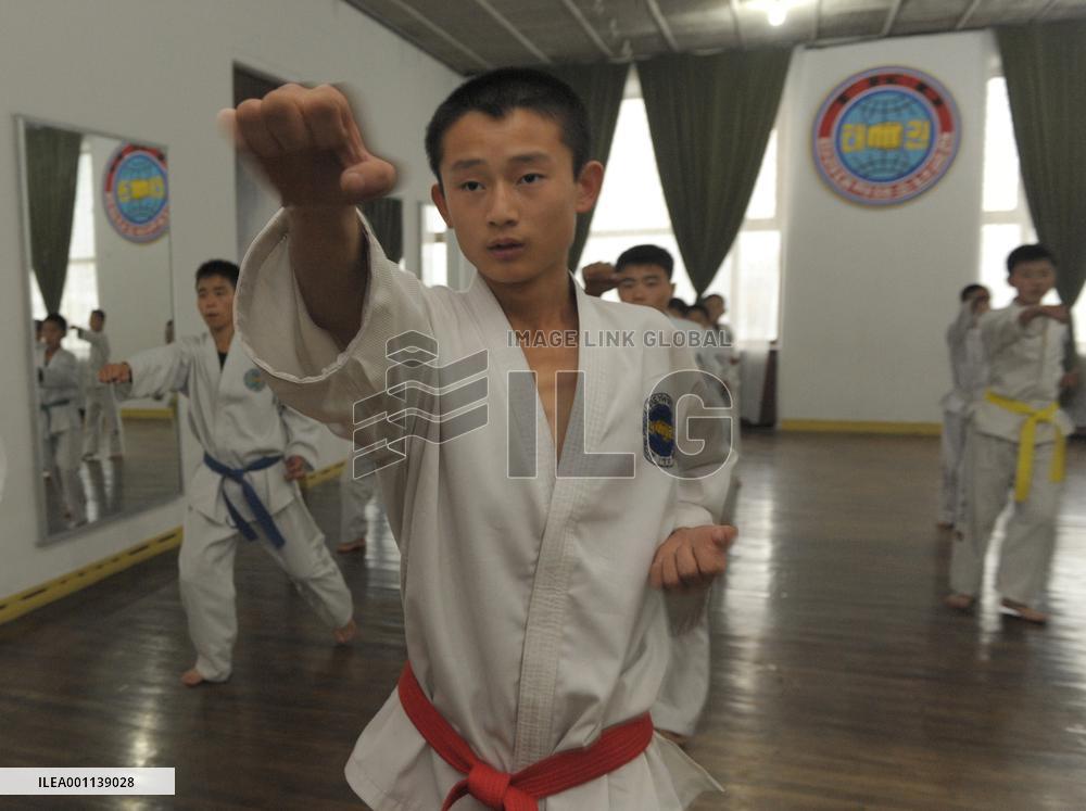 N. Korea children at Pyongyang academy