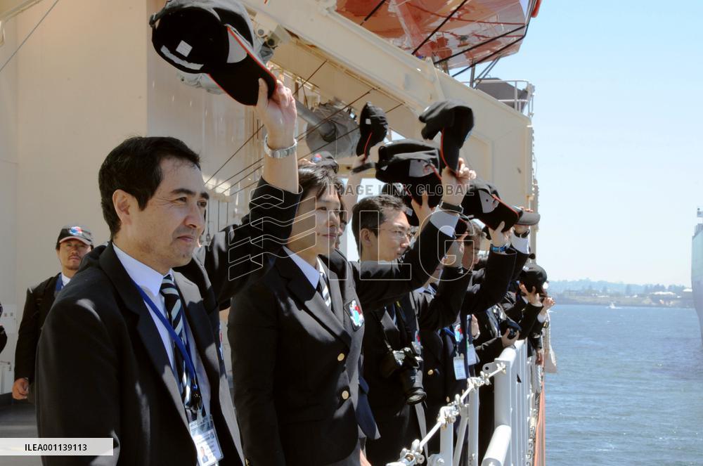 New icebreaker Shirase leaves Australia for Antarctic