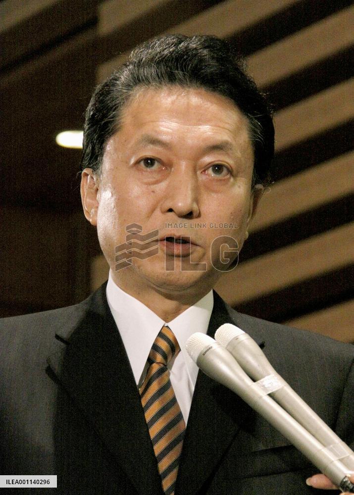 Hatoyama mum about Ozawa's scandal