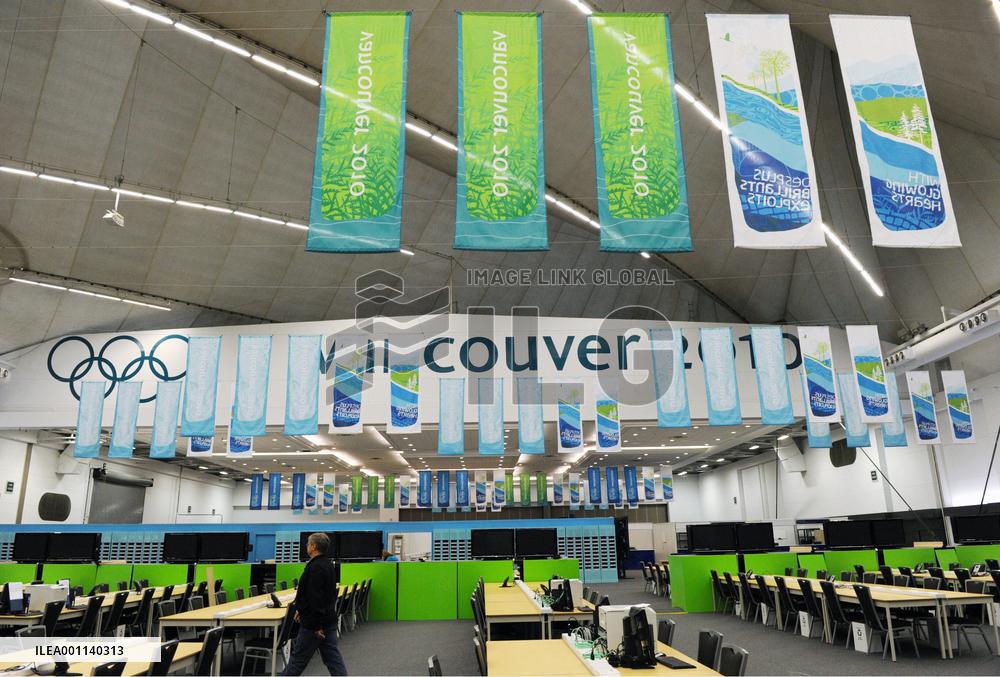 Press center for Vancouver Olympics