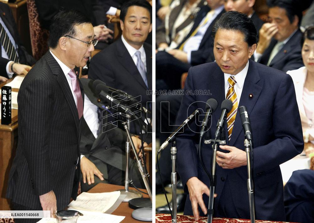 Hatoyama, LDP's Tanigaki face off at lower house budget panel