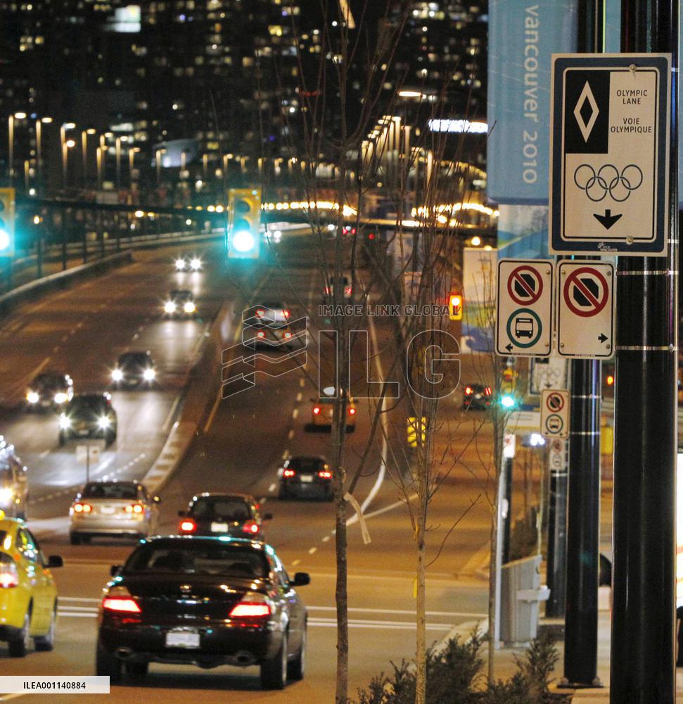 'Olympic Lane' signs set up in Vancouver