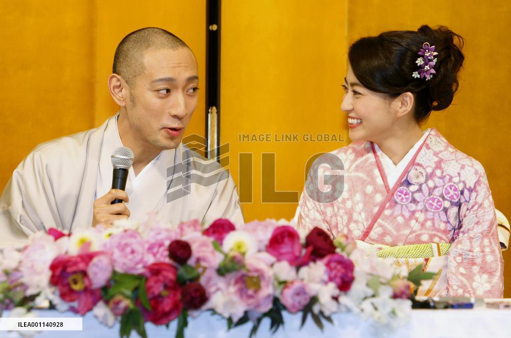 Kabuki actor Ebizo engaged to TV talent Kobayashi