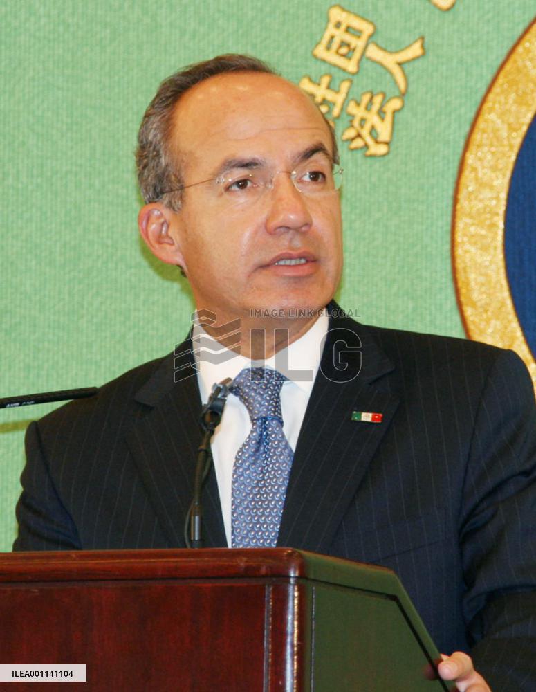 Mexican president speaks about global warming