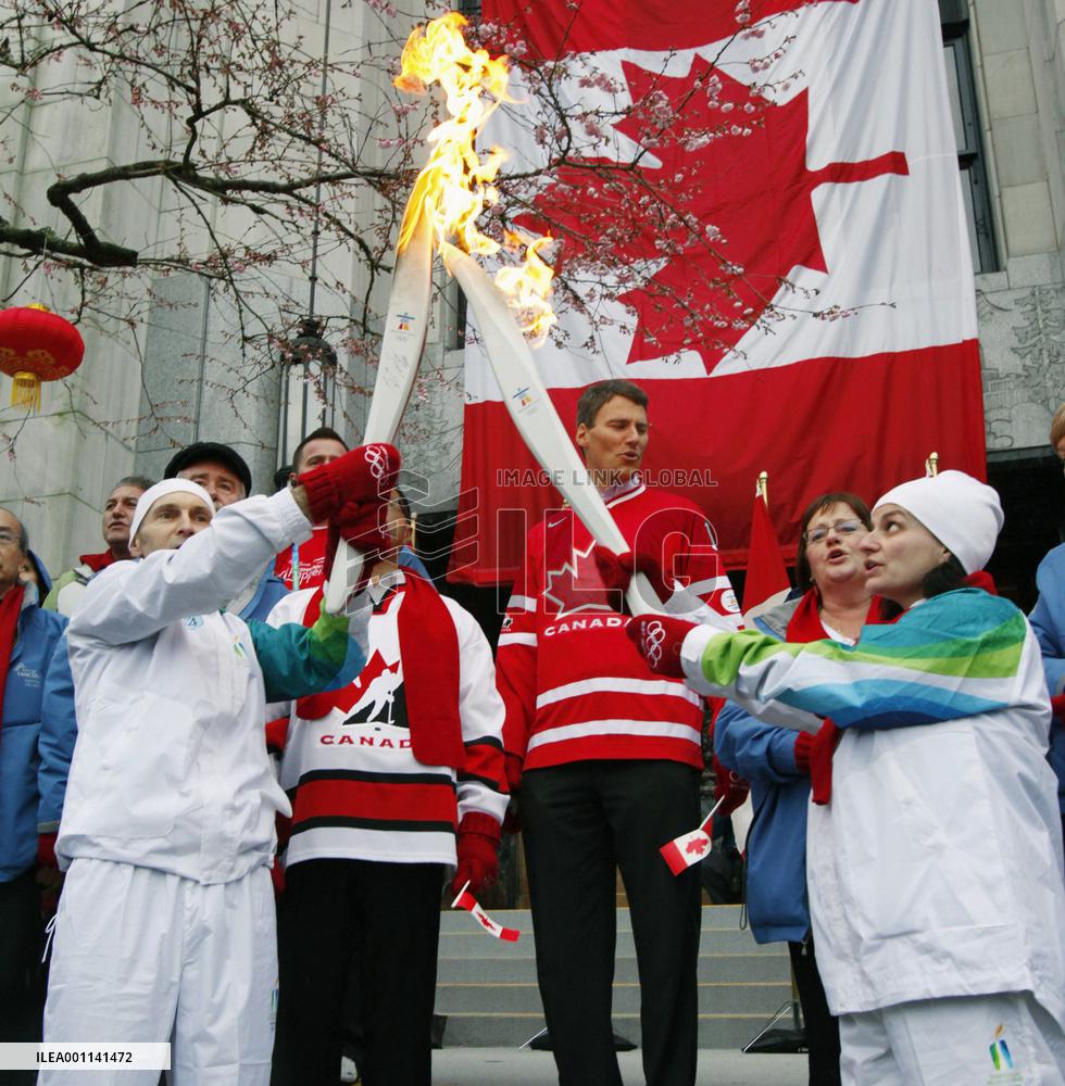 Olympic torch arrives in Vancouver