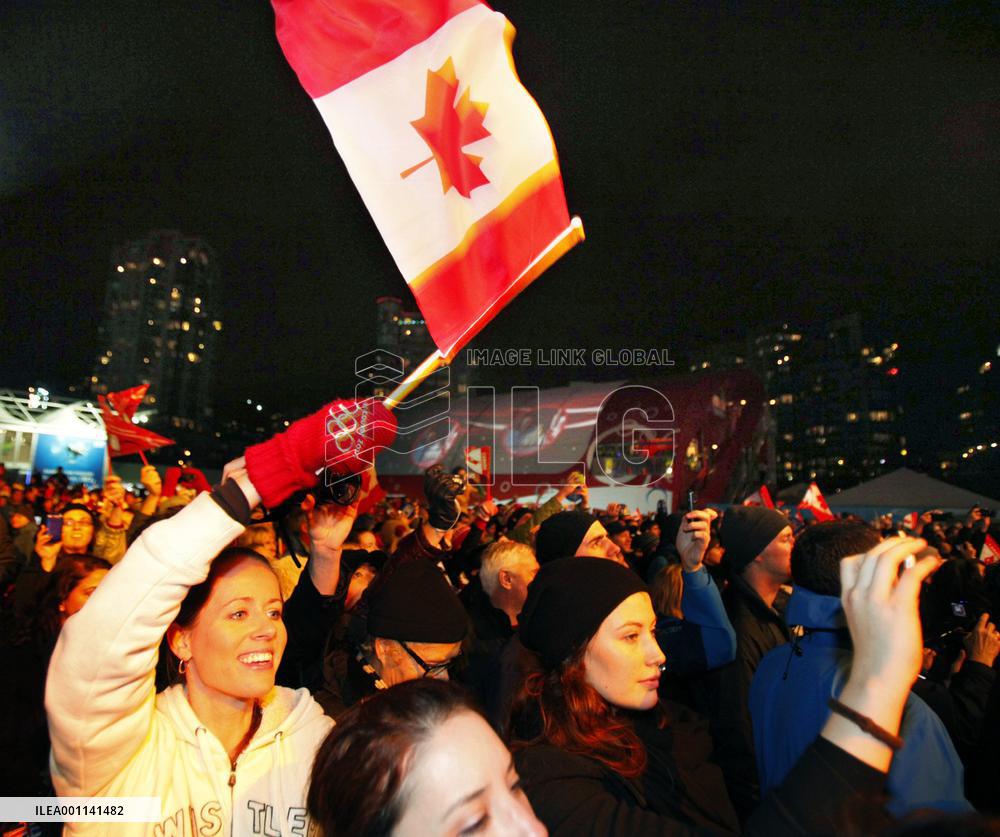 Olympic flame arrives in downtown Vancouver