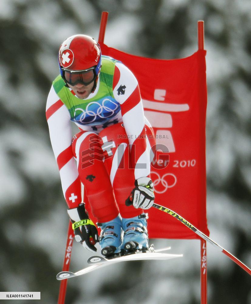 Defago wins gold in men's downhill Alpine skiing