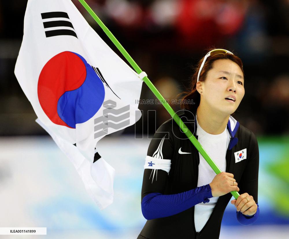 S. Korea's Lee wins women's 500-meter speed skating