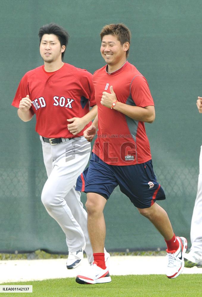 Red Sox pitcher Matsuzaka takes part in training camp