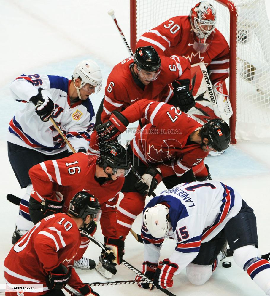 U.S. wins men's ice hockey against Canada