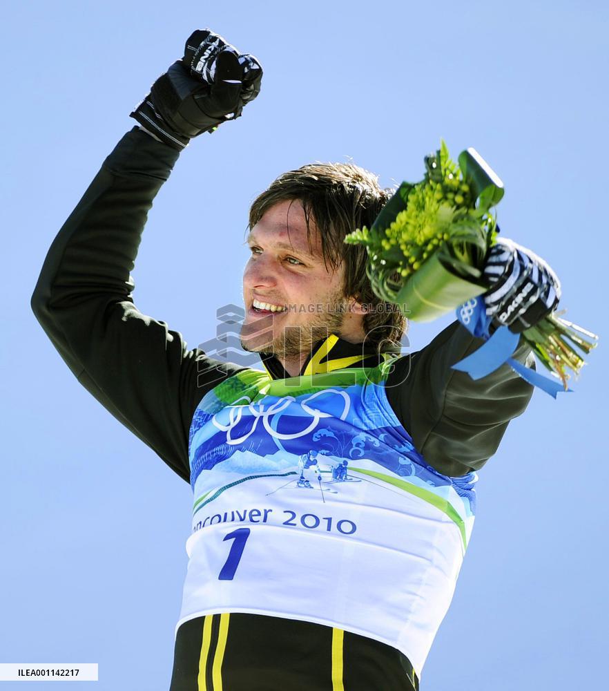 Switzerland's Schmid wins gold in freestyle ski cross