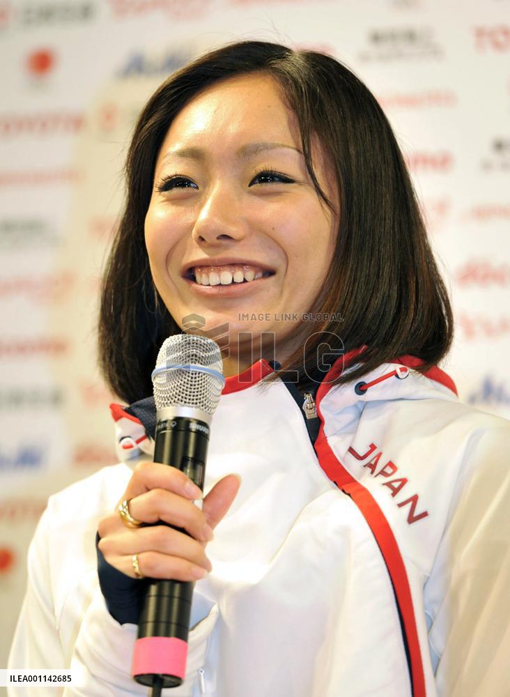 Japan's Ando at press conference after placing 5th