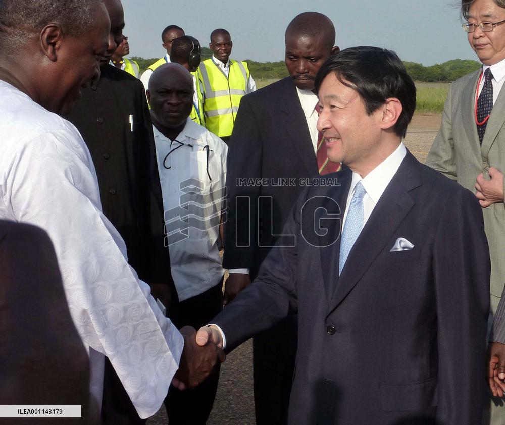 Japan crown prince arrives in Ghana