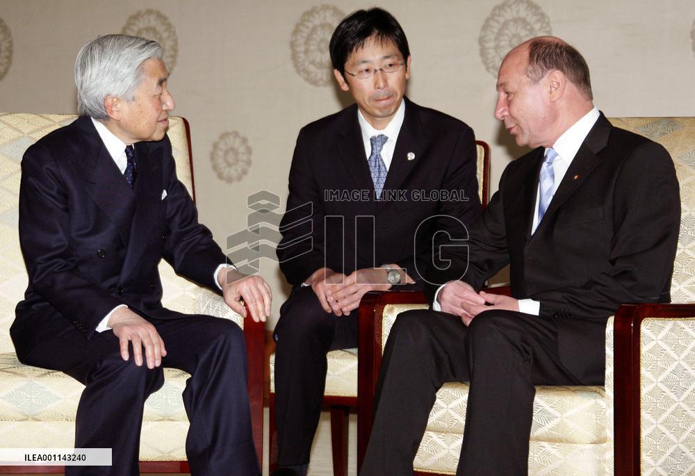 Emperor meets with Romanian President Basescu