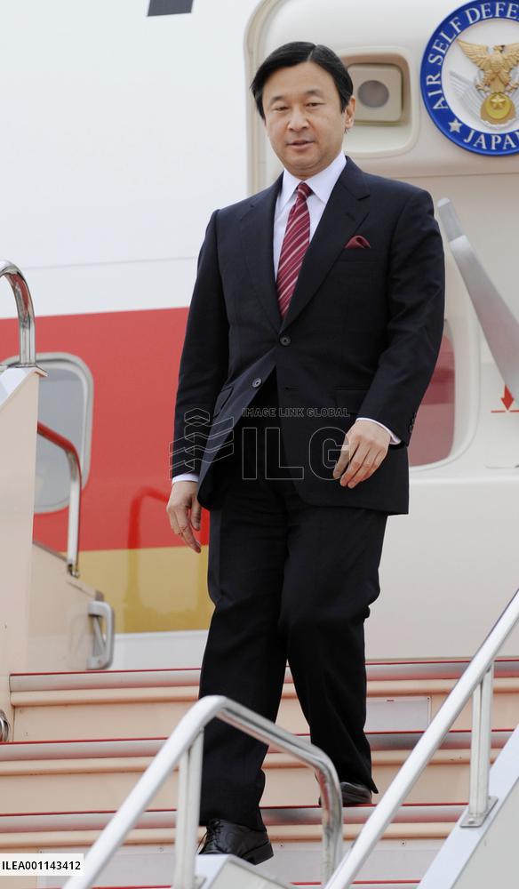 Crown prince returns Japan