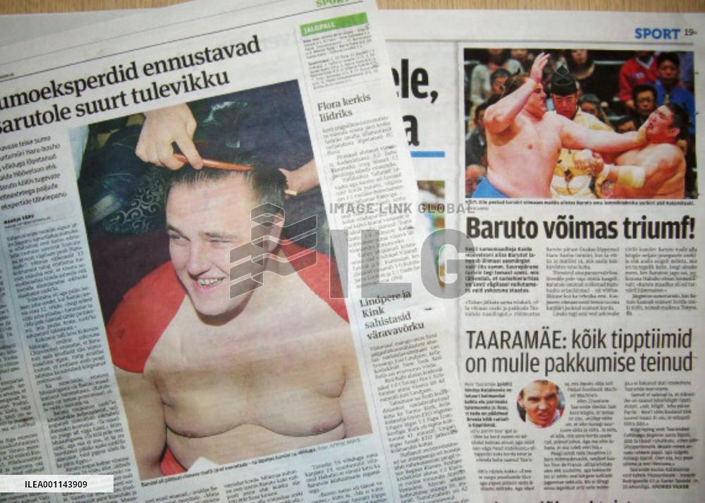 Estonian newspapers carry photos, stories on Baruto