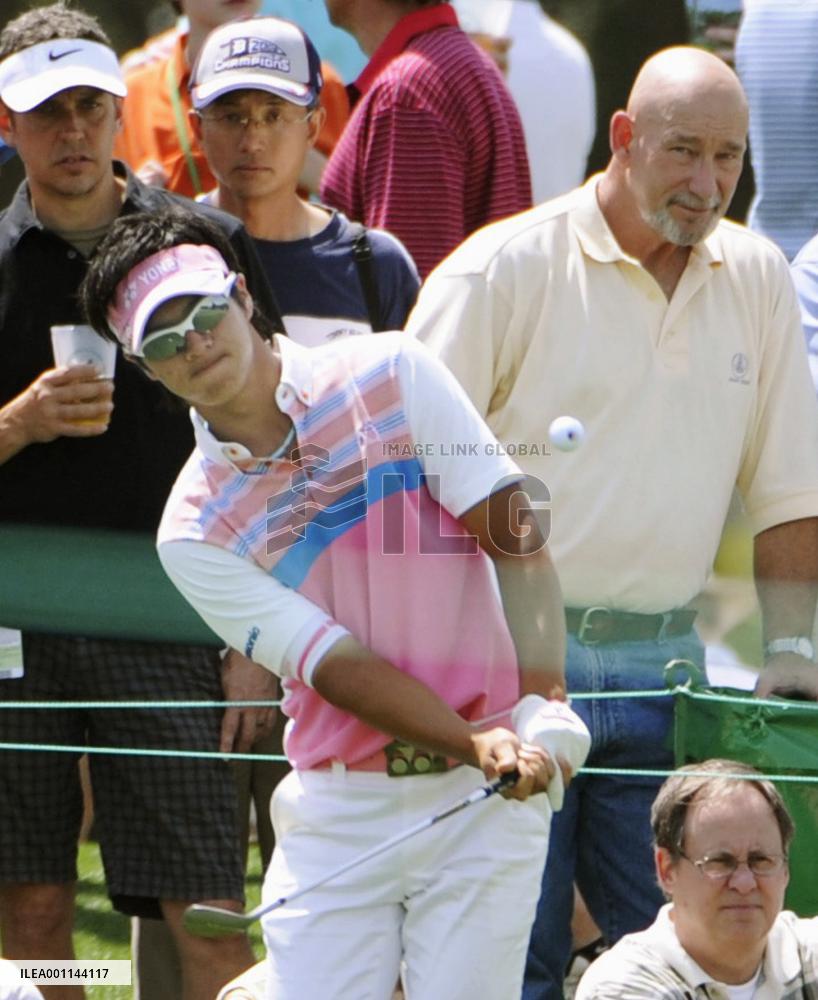 Japan's Ishikawa prepares for Masters golf tournament